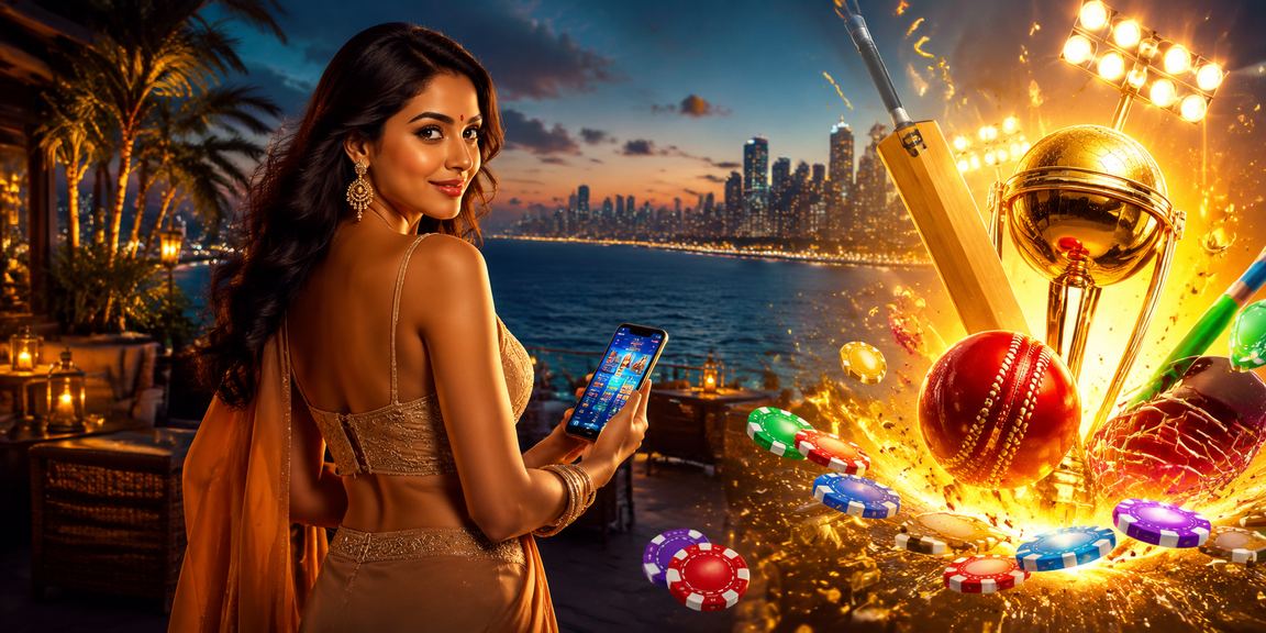 Indian woman planning online payments during cricket betting session